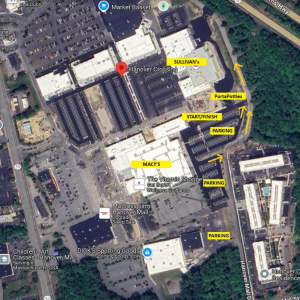 South Shore Half Marathon & 5K Racewire 2024 - parking map