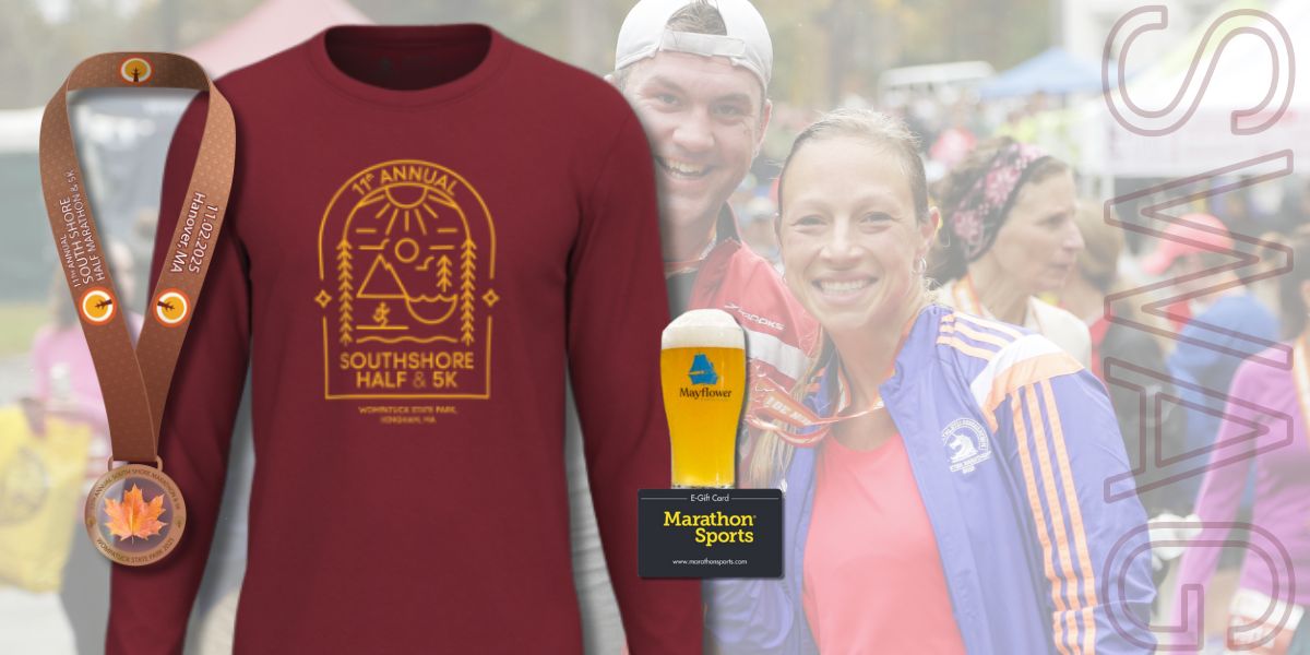 SouthShore2025-swagimageforGMR (1) Friday, Oct 31 from 11am-3pm and Sat, Nov 1 from 11am-5:30pm at Marathon Sports in Norwell (134 Washington St, Norwell, MA 02061). Marathon Sports will be hosting a tent sale that Saturday as well!