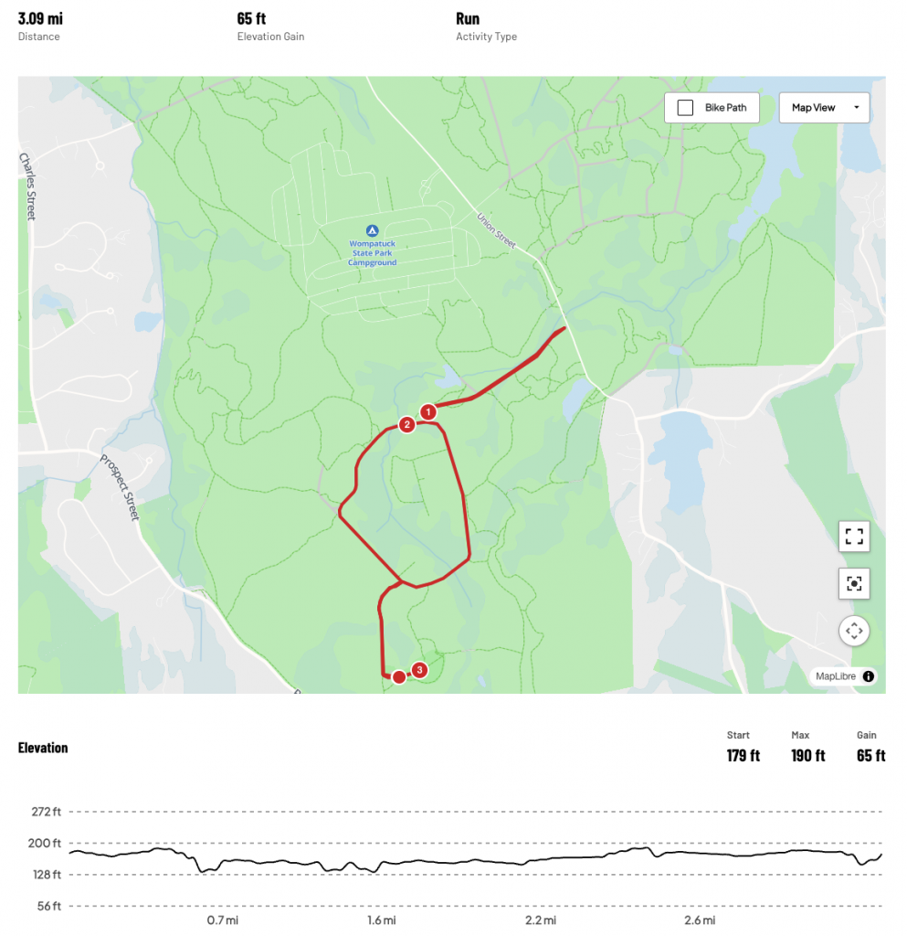 South Shore Half Marathon & 5k 2025 - 5k course map